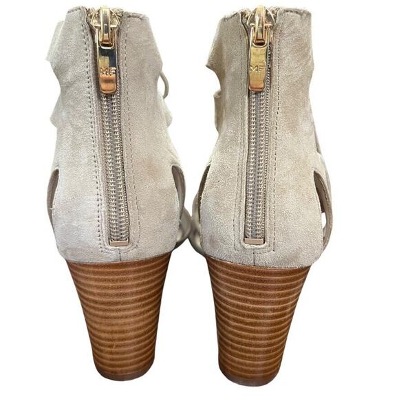 Marc Fisher Paradox Leather Suede Gladiator High Heels Sandals Shoes Gray 7.5 W - Picture 11 of 16